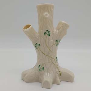 Belleek - Clover - Tree Trunk Vase