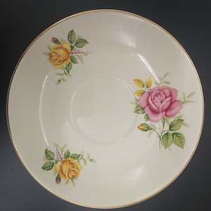 Clarice Cliff - Pink and Yellow Roses - Saucer