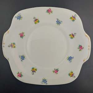 Crown Staffordshire - Scattered Flowers - Cake Plate