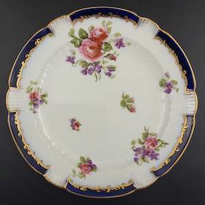 Crescent China - Floral Sprays with Blue Border - Side Plate