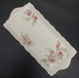 Kitchenware: James Kent - Pink and White Roses - Sandwich Tray