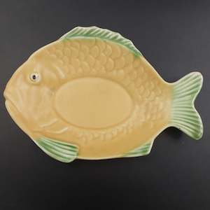 Shorter & Son - Orange with Green Fins - Underplate for Sauce Boat