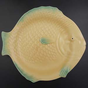 Shorter & Son - Orange with Green Fins - Fish-shaped Plate