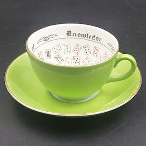 Kitchenware: Sampson Bridgwood - "The Cup of Knowledge", Green - Duo