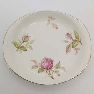 British Anchor - Pink Roses - Oval Dish