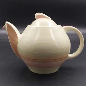 Susie Cooper - Banding, Pink 699 - Teapot, 1 litre