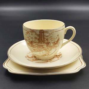 Kitchenware: Crown Ducal - New Zealand Centennial Exhibition - Trio