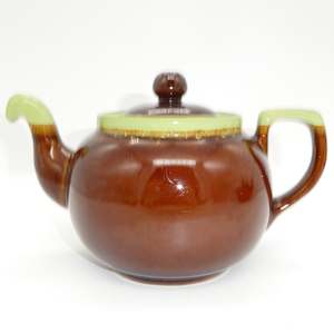 Kitchenware: Denby Stoneware - Green and Brown - Teapot, 1.75 Pint