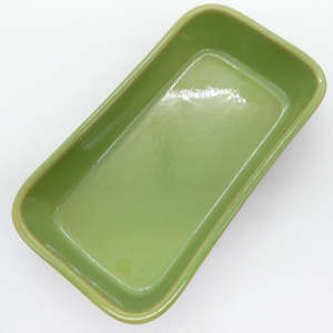 Denby Stoneware - Green and Brown - Rectangular Dish, 8.5"