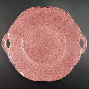 Kitchenware: Empire - Mottled Red - Tab-handled Round Dish