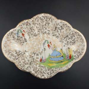 Empire - Crinoline Lady, Blue Dress - Oval Dish