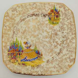 Empire - Crinoline Lady, Yellow Dress - Side Plate, Square