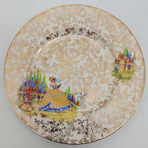 Empire - Crinoline Lady, Yellow Dress - Side Plate, Round