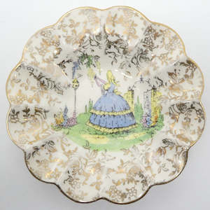 Empire - Crinoline Lady, Blue Dress - Round Trinket Dish