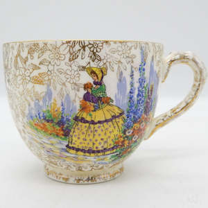 Empire - Crinoline Lady, Yellow Dress with Purple Trim - Cup