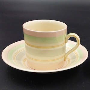 Kitchenware: Royal Winton - Pastel Stripes - Demitasse Duo