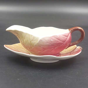 Royal Winton - Red and Brown Leaf - Sauce Boat with Underplate