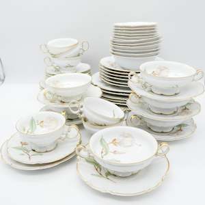 Kitchenware: Hutschenreuther - Magnolia on Sylvia Shape - 6-setting Dinner Set