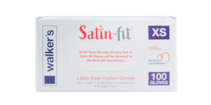 Satin Fit / Pure Fit Latex Gloves Powder Free Box 100