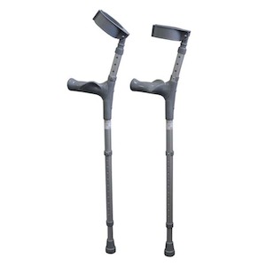 Forearm Crutches - Lightweight, Durable, Dual Adjustable Sections