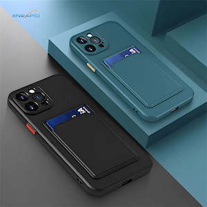 Soft Silicone Wallet Case for iPhone – Sleek Card Holder & Protective Back Cover"