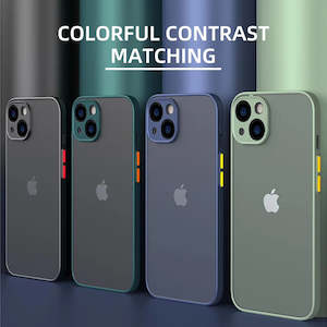 Shockproof Armor Matte Case For iPhone Silicone Bumper Cover