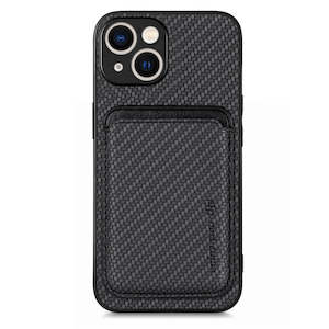 Carbon Fiber Leather Card Magsafe Phone Case