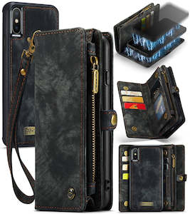 CaseMe-008 TPU + PC Magnetic Absorption Detachable Leather Case with Holder & Card Slots