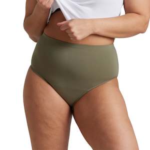 Love Luna Swimwear Collection: Period Swim Full Brief – Khaki