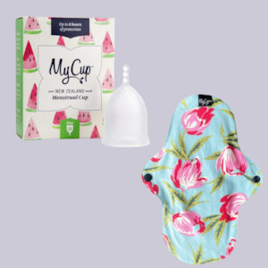 MyCup™ Menstrual Cup Size 0 + Reusable SUPER Pad Bundle