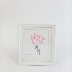 Baby Shower Fingerprint Guestbook - Baby Deer