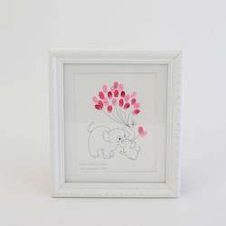 Baby Shower Fingerprint Guestbook - Baby Elephant