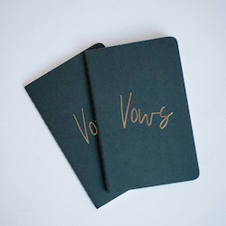 Adult, community, and other education: Gold Foiled Wedding Vow Books