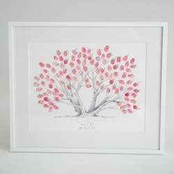 Pohutukawa Tree Fingerprint Wedding Guestbook