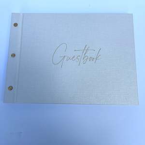 A4 Pearl White Signature Guestbook