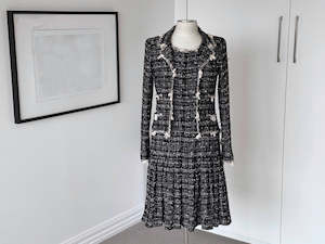 Chanel Cruise Runway Tweed Trompe L'Oeil Jacket Dress | Sz38FR