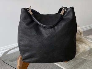 Yves Saint Laurent Black Sheepskin Roady Hobo