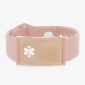 Direct selling - jewellery: Rose Gold Pink Silicone Medical ID Bracelet