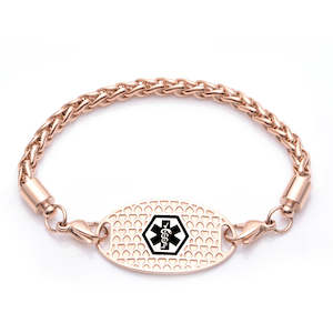 Aroha Medical ID Bracelet - ROSE GOLD