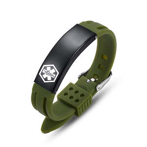 Khaki Medical ID Bracelet