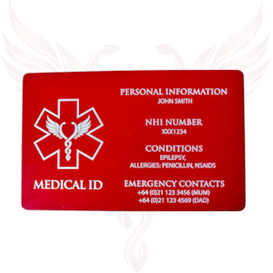 Medical ID Wallet Card