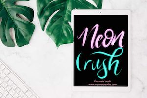 Graphic design service - for advertising: Neon Crush – Procreate Brush