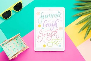 Graphic design service - for advertising: Summer Crush Procreate Brush Set