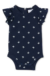 Milky | Navy Floral Rib Bodysuit