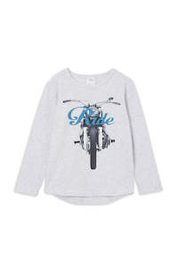 Milky | Retro Ride Long Sleeve Tee | Size 8-12