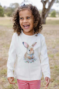 Milky | Bunny Long Sleeve Tee | Size 8-12