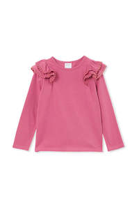 Milky | Mulberry Frill Long Sleeve T-Shirt | Sizes 8-12