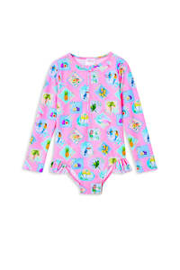 Milky | Pink Resort Long Sleeve Swimsuit | Sizes 8-12