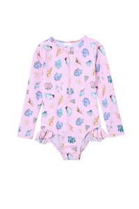 Infant clothing: Milky | Seashell Long Sleeve Swimsuit | Sizes 8-12