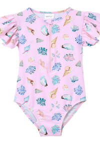 Infant clothing: Milky | Seashell Swimsuit | Sizes 8-12